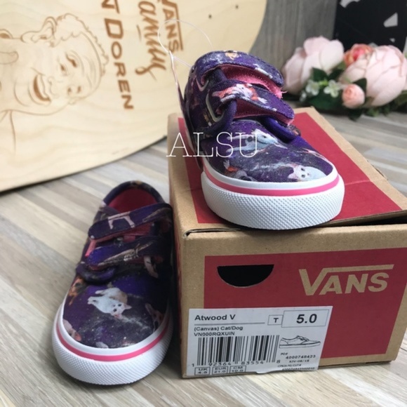 NWT VANS Atwood V Canvas CatDog Kid’s AUTHENTIC - Picture 4 of 6